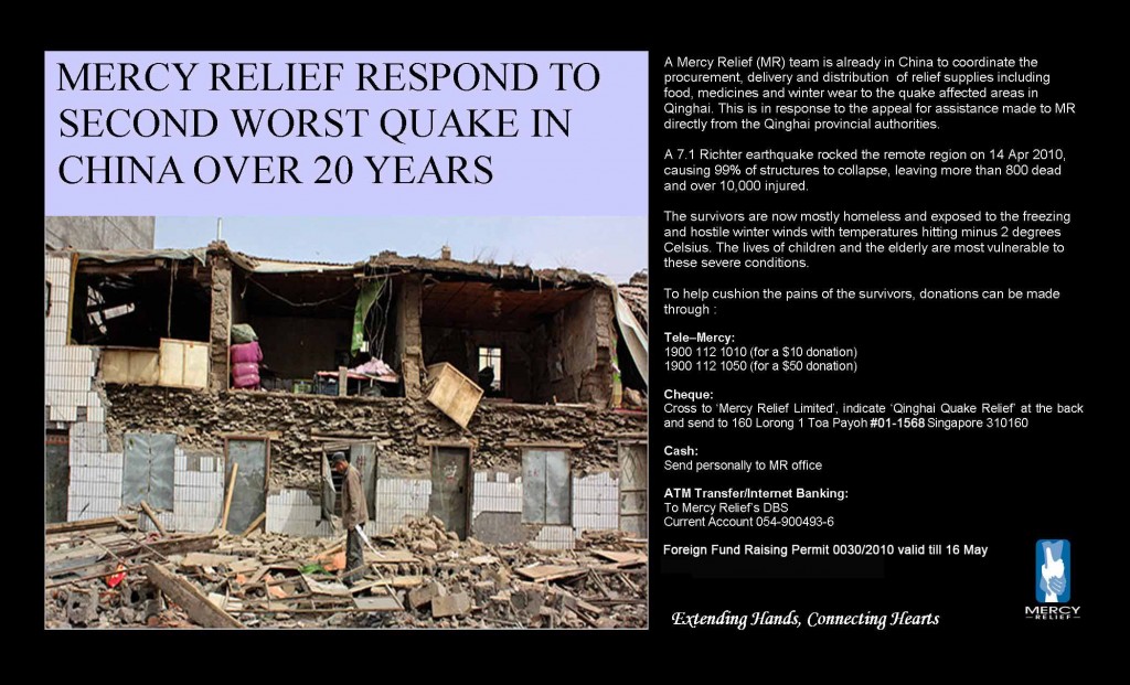 Mercy Relief respond to second worst quake in China over 20 years